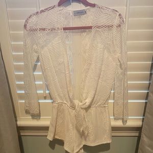 White lace Romper
